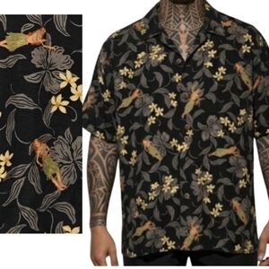 100% Silk Hawaiian Shirt XL Tommy Bahama Hawaiian Girl